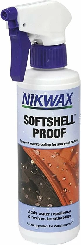 Nikwax Softshell Proof Spray-on - Onderhoud- Impregneermiddel - 300 Ml 2 Nikwax Softshell Proof Spray-on - Onderhoud- Impregneermiddel - 300 Ml - Afbeelding 2