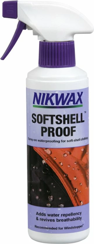 Nikwax Softshell Proof Spray-on - Onderhoud- Impregneermiddel - 300 Ml 3 Nikwax Softshell Proof Spray-on - Onderhoud- Impregneermiddel - 300 Ml - Afbeelding 3