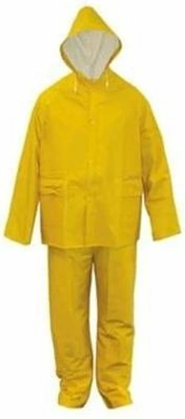 Merkloos Regenpak PVC-rayon Geel L 1 Merkloos Regenpak PVC-rayon Geel L