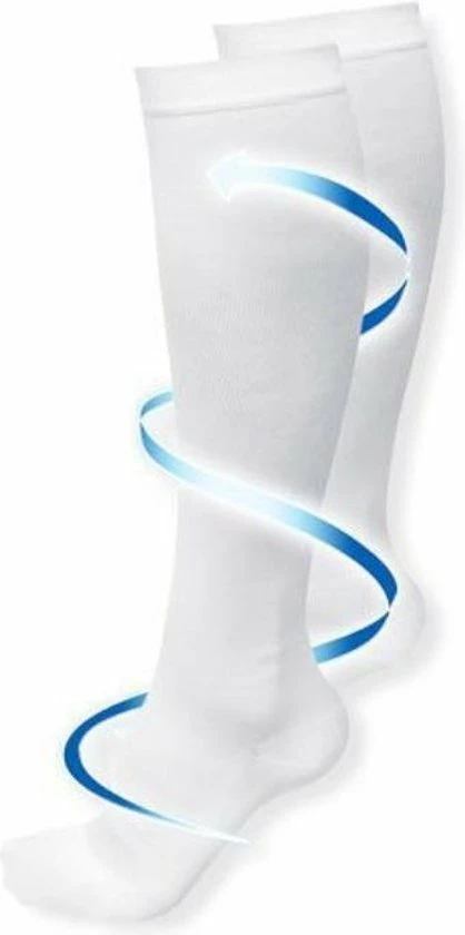 Miracle Socks Unisex Compressie Sokken – Wit– 1 Paar – Maat 36-41 1 Miracle Socks Unisex Compressie Sokken – Wit– 1 Paar – Maat 36-41