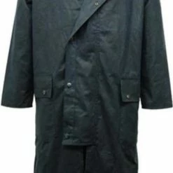 JC Blue Navy Regenjas - Lange Wax Regenjas Heren - Maat M