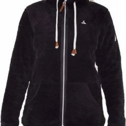 BJØRNSON Elin Coral Fleece Vest 4 Seizoenen Dames - Rits - Maat 44 - Zwart