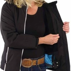 BJØRNSON EDIL Winterjas Ski-jas Dames - Winddicht Gevoerd - Waterafstotend - Capuchon - Rits Zakken - Winter Damesjas - Maat 36 - Zwart -Mushie  winkel 447x840 4