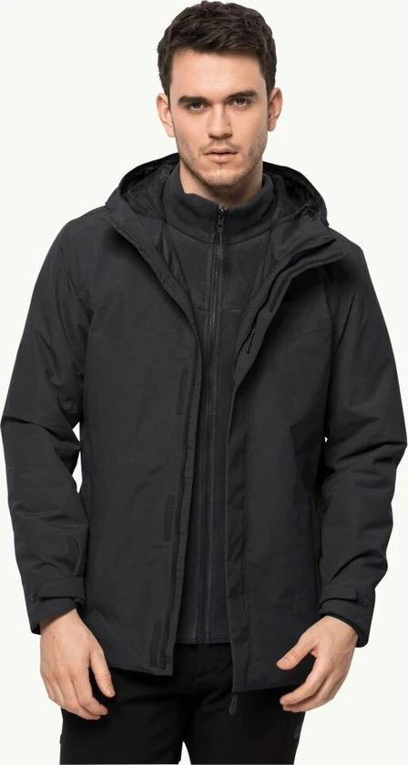 Jack Wolfskin ALTENBERG 3IN1 JKT Outdoorjas Heren - Maat S 1 Jack Wolfskin ALTENBERG 3IN1 JKT Outdoorjas Heren - Maat S