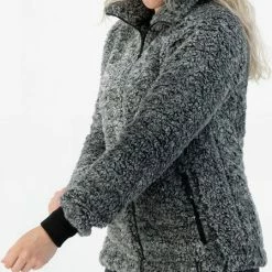 Kjelvik Dames Vest - Teddy Dames Vest - Philou - Zwart Gemeleerd - Maat 46 -Mushie  winkel 449x840