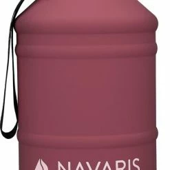 Navaris Waterfles Van Roestvrij Staal - Drinkfles - 2L - Extra Grote Roestvrijstalen Fles Met Drinkdop - Ideaal Tijdens Het Sporten - Rood -Mushie  winkel 455x840 1
