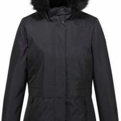 Lexis Waterdichte, Geïsoleerde Parka Jas Met Capuchon Met Rand Van Imitatiebont Van Regatta Voor Dames, Outdoorjas, Zwart -Mushie  winkel 456x840 1