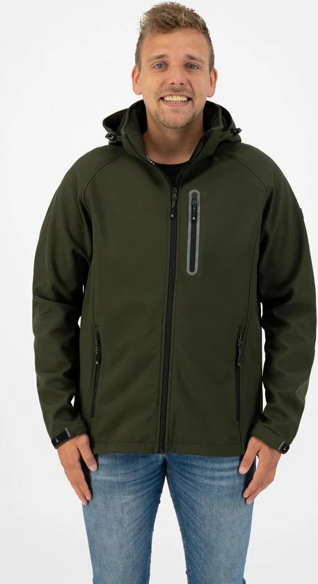 Kjelvik Kevan Groen Softshell Jas - Maat M 2 Kjelvik Kevan Groen Softshell Jas - Maat M - Afbeelding 2