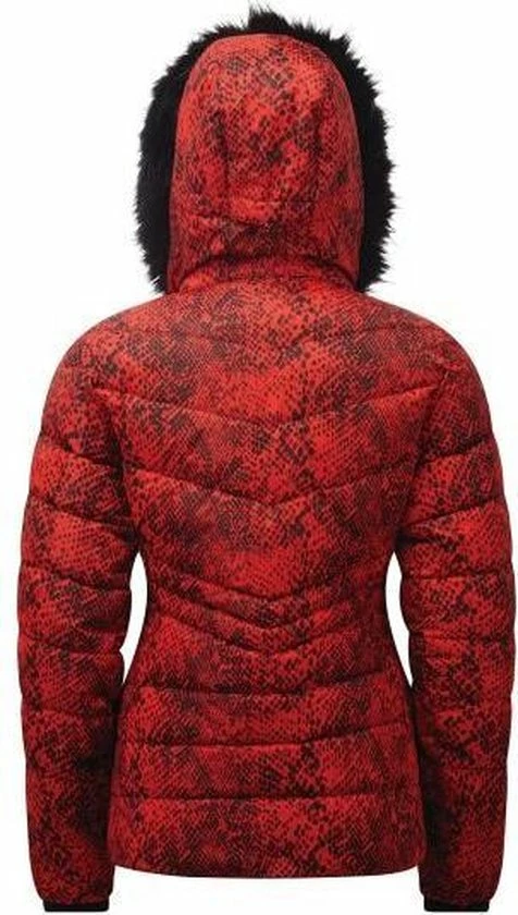 Dare 2b Dare2B Glamorize II, Versierd Met Swarovski-kristallen - Luxe, Waterdichte, Geïsoleerde, Gewatteerde Ski-jas Met Capuchon Met Rand Van Imitatiebont Voor Dames, Ademende Outdoorjas, Sevilla-rood 6 Dare 2b Dare2B Glamorize II, Versierd Met Swarovski-kristallen - Luxe, Waterdichte, Geïsoleerde, Gewatteerde Ski-jas Met Capuchon Met Rand Van Imitatiebont Voor Dames, Ademende Outdoorjas, Sevilla-rood - Afbeelding 6