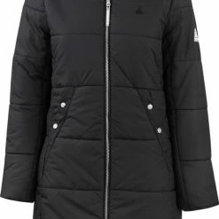 BJØRNSON FIA Winterparka Dames - Winddicht - Waterafstotend - Gewatteerd Gevoerd - Capuchon - Warm - Outdoor Damesjas - Winterjas - Maat 42 - Zwart