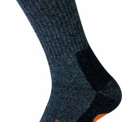 STAPP | 3-paar | Stevige Bamboe Wandel- En Werksokken Bamboo 28400 | Unisex | Grijs / Orange | Maat 35-38