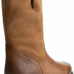 MGO Leisure Wear MGO Tommy Heren Nubuck Leren Outdoorlaarzen - Waterdicht - Wol Gevoerde Laars - Cognac Bruin Leer - Maat 41 -Mushie  winkel 495x840