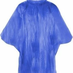 Merkloos Voordelige Wegwerp Regenponcho Voor Volwassenen - Blauw