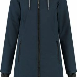 Kjelvik Dames Winterjas - Softshell Parka Dames - Tina - Blauw - Maat 46