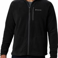 Columbia Fast Trek II Jacket - Fleece Vest Heren Volwassenen - Sluiting En Zakken Met Rits - Outdoorvest - Zwart - Maat M