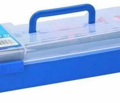 Orange85 Viskoffer Met Accessoires - 46x13x8 Cm - Gevuld - Vishengelset - Kunstaas - Vishaakjes - Visloodjes - Dobbers - Spinner