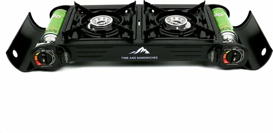 Time And Sandwiches T&S - Draagbaar Dubbel Gasvuur Met Grillplaat En Transportkist - Camping Kooktoestel - Kookstel - Bakplaat - Gasfornuis - 2 Pits - Elektrische Ontsteking - Kookvuur - Kampeer Vuur 3 Time And Sandwiches T&S - Draagbaar Dubbel Gasvuur Met Grillplaat En Transportkist - Camping Kooktoestel - Kookstel - Bakplaat - Gasfornuis - 2 Pits - Elektrische Ontsteking - Kookvuur - Kampeer Vuur - Afbeelding 3