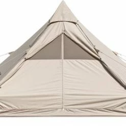 Merkloos Familietent - Tenten - Koepeltent - Campingtent - Tipi-tenten - Muggengaas - Waterdichte - Anti-UV Functie - Voor 4 Personen - Met Draagtas - 300*300*200cm - Beige -Mushie  winkel 550x278 1