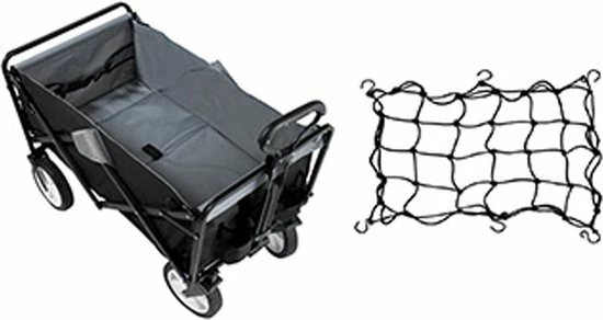 Bolture Bolderkar Opvouwbaar Met Duwstang - Bolderkar Opvouwbaar Luchtbanden - 8 Inch Wielen - Inclusief Net - Zwart 6 Bolture Bolderkar Opvouwbaar Met Duwstang - Bolderkar Opvouwbaar Luchtbanden - 8 Inch Wielen - Inclusief Net - Zwart - Afbeelding 6