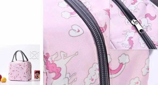 SIVAYES Lunchtas - Koeltas - Schooltas - Leuke Vrolijke Picknicktas - Kinderen & Volwassenen - Roze Unicorn-Eenhoorn - Sinterklaascadeau - Kerstcadeau 2 SIVAYES Lunchtas - Koeltas - Schooltas - Leuke Vrolijke Picknicktas - Kinderen & Volwassenen - Roze Unicorn-Eenhoorn - Sinterklaascadeau - Kerstcadeau - Afbeelding 2