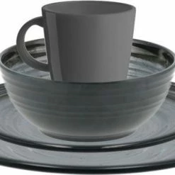 Travellife Jávea Serviesset - 16-delig - Donkergrijs