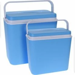 Tom Koelbox - 24 L + 10 L - Kunststof - Blauw - 2 Stuks