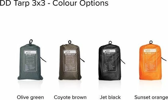 DD Hammocks Tarp 3x3 – Olive Green 3 DD Hammocks Tarp 3x3 – Olive Green - Afbeelding 3