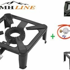 SMH LINE® - Wokbrander - Campingkooktoestel - 40x40cm - 7500W - Inclusief Slang En Drukregelaar