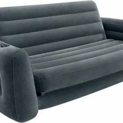 Intex 66552NP 2-Persoons Opblaasbare Bank-Bed 203x224x66 Cm Antraciet