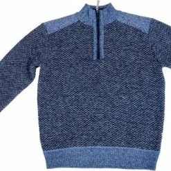 BJØRNSON THYMO Fijn Gebreide Pullover 4 Seizoenen Heren - Fleece Gevoerd - Trui Met Rits - Maat 4XL - Donkerblauw Melange -Mushie  winkel 550x334 3