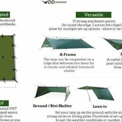 DD Hammocks Tarp 3x3 – Olive Green 22 DD Hammocks Tarp 3x3 – Olive Green -Mushie winkel 550x343 2