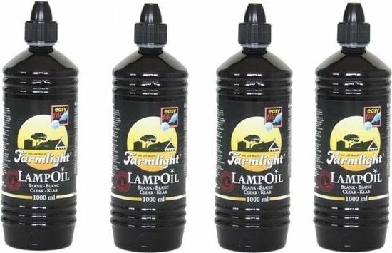 Merkloos 4x Lampenolie / Fakkelolie -1 Liter - Met Gratis Aansteker 1 Merkloos 4x Lampenolie / Fakkelolie -1 Liter - Met Gratis Aansteker