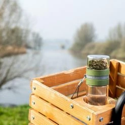 T-Bottle Theebeker - Met Theefilter - Dubbelwandig - Forest Green -Mushie  winkel 550x366 1