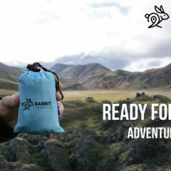 RABBIT TRAVELS ™ Outdoor Kleed - Picknickkleed - Strandlaken - Waterdicht - 150 X 140 Cm - Sky Blue -Mushie  winkel 550x374 10