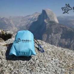 RABBIT TRAVELS ™ Outdoor Kleed - Picknickkleed - Strandlaken - Waterdicht - 150 X 140 Cm - Sky Blue -Mushie  winkel 550x374 9