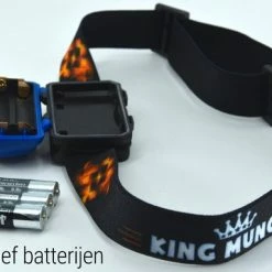 Hoofdlamp LED - Hoofdlampje Waterdicht - Incl AAA Batterijen - Blauw - King Mungo -Mushie  winkel 550x383 2