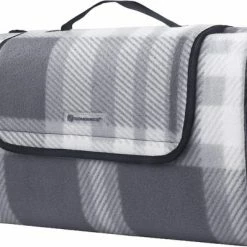 Acaza Groot Picknickdeken Van 195 X 150 Cm, Met Waterdichte Bodem, Opvouwbaar, Stranddeken Of Campingdeken, Deken Voor Buiten, Camping, Park, Tuin, Strand, Grijswit
