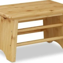 Relaxdays Opstapkrukje Hout - Kinderkruk - Voetenbankje - Opstapje - Krukje - Zitbankje