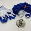 Wolff Mount Sterke Magneetvis Set - Trekkracht 220KG - Handschoenen - 20 Meter Stevig Touw