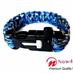 Now4you Paracord Survival Armband - Met Vuursteen - Blauw Camouflage 15 Now4you Paracord Survival Armband - Met Vuursteen - Blauw Camouflage -Mushie winkel 550x412 20