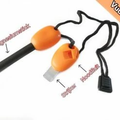 Keep The Fire Magnesium Stick Met Fluitje Luxe Firestarter Vuurstarter Oranje + Noodfluit