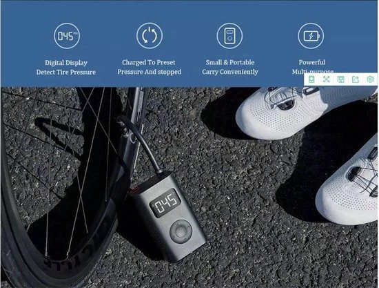 Xiaomi Mijia Draagbare Smart Digitale Bandenspanning Detectie Elektrische Inflator Pomp Voor Fiets Motorfiets Auto Voetbal 2 Xiaomi Mijia Draagbare Smart Digitale Bandenspanning Detectie Elektrische Inflator Pomp Voor Fiets Motorfiets Auto Voetbal - Afbeelding 2