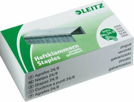 Leitz Nietjes Verzinkt 1000St 24/8 2 Leitz Nietjes Verzinkt 1000St 24/8 - Afbeelding 2