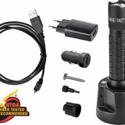 Maglite Mag-Tac - Crowned Rechargeable - LED - 3rd Generation - 671 LUMENS - 185m - Zaklamp - Zwart 12 Maglite Mag-Tac - Crowned Rechargeable - LED - 3rd Generation - 671 LUMENS - 185m - Zaklamp - Zwart -Mushie winkel 550x431