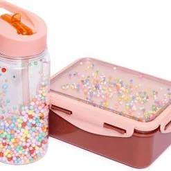 Petit Monkey Set Lunch Popsicles Marcaron Broodtrommel + Drinkfles Roze - Brooddoos - Lunch Box - Drinkbus