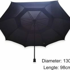 Merkloos Automatische Paraplu Met UV Bescherming - 98cm X Ø130cm - Zwart - 8 Panelen - Unisex 10 Merkloos Automatische Paraplu Met UV Bescherming - 98cm X Ø130cm - Zwart - 8 Panelen - Unisex -Mushie winkel 550x463