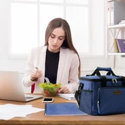 Weve Goods Packaway 4 Laags Geïsoleerde Koeltas - Lunchtas 15 Liter - Blauw -Mushie  winkel 550x478 1