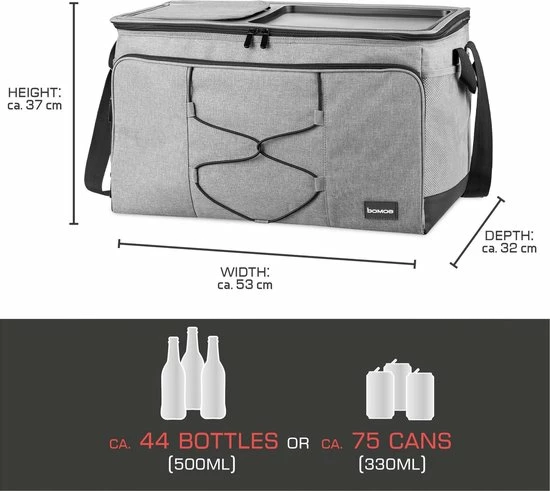 Bomoe Opvouwbare Koeltas IceBreezer KT53 - Koelbox Voor Onderweg - 53x37x32 Cm - 52 Liter - Picknicktas Perfect Voor Barbecues Of Festivals 3 Bomoe Opvouwbare Koeltas IceBreezer KT53 - Koelbox Voor Onderweg - 53x37x32 Cm - 52 Liter - Picknicktas Perfect Voor Barbecues Of Festivals - Afbeelding 3
