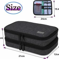 Merkloos Insuline Koeltas Etui Diabetes Tasje Met Ijspak Diabetes Clutch Zwart -Mushie  winkel 550x492