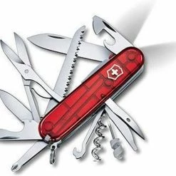 Victorinox Huntsman Lite 20 Functies Zakmes Rvs Rood Transparant